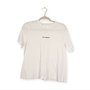 Grey Lab White Los Angeles Short Sleeve Crewneck Tee Size